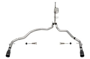 Ford F-150 Performance Exhaust - Rear - CORSA Performance - Cat Back, Dual Rear Exit, Sport - Black - `21-`25